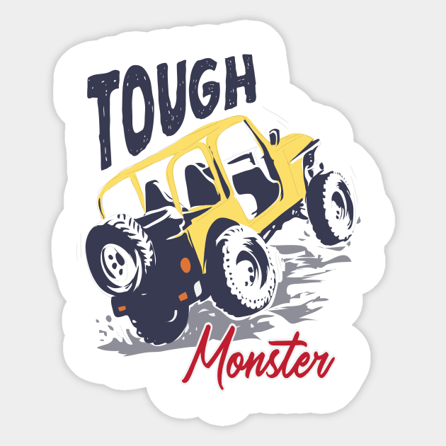 Tough Monster design Sticker by Mahmoud